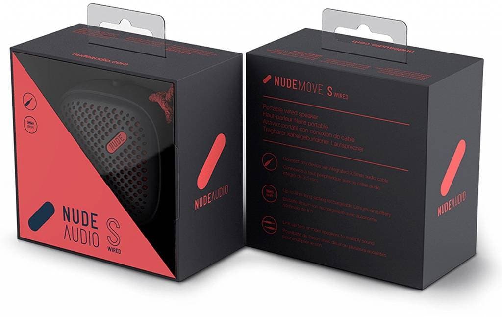 NudeAudio Move S Portable 3,5 mm Universal Wired Enceinte - charbon / corail