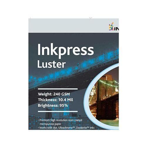 Inkpress PCL851150 Papier à jet d'encre de lustre commercial 8,5 pouces. X 11in. 50 feuilles
