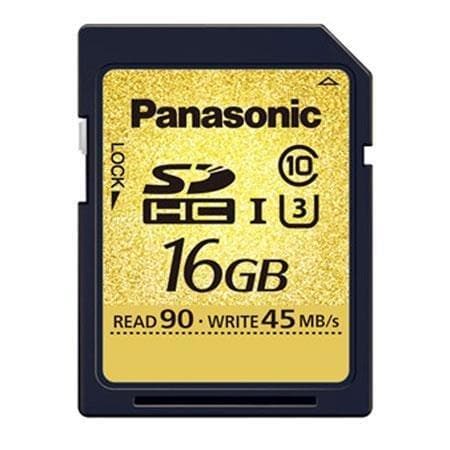 Panasonic 16GB Gold Series SDHC UHS-I U3  Class 10 Memory Card