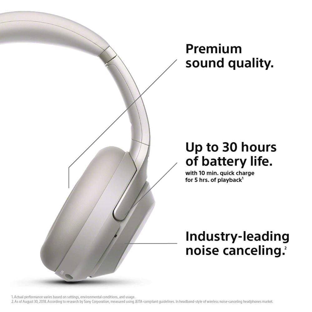 Sony WH-1000XM3 - Over ear - Headphones with mic - wireless - noise canceling